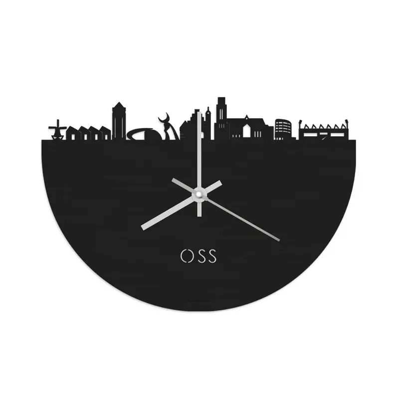 Skyline Klok Oss Black