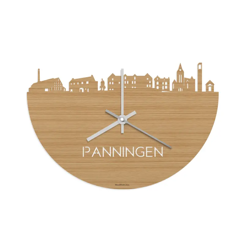 Skyline Klok Panningen Bamboe