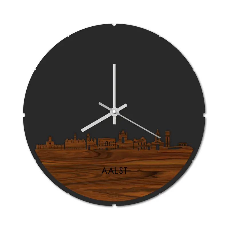 Skyline Klok Rond Aalst Palissander