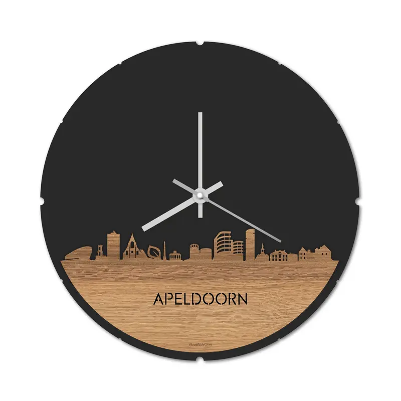 Skyline Klok Rond Apeldoorn Eiken