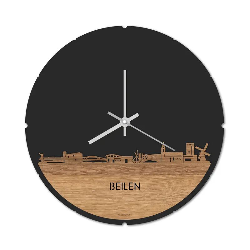 Skyline Klok Rond Beilen Eiken
