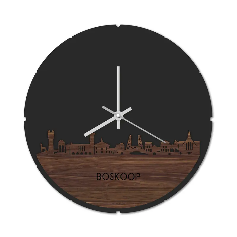 Skyline Klok Rond Boskoop Noten