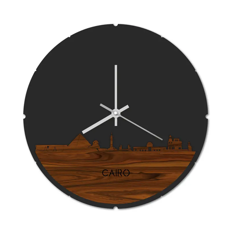 Skyline Klok Rond Cairo Palissander