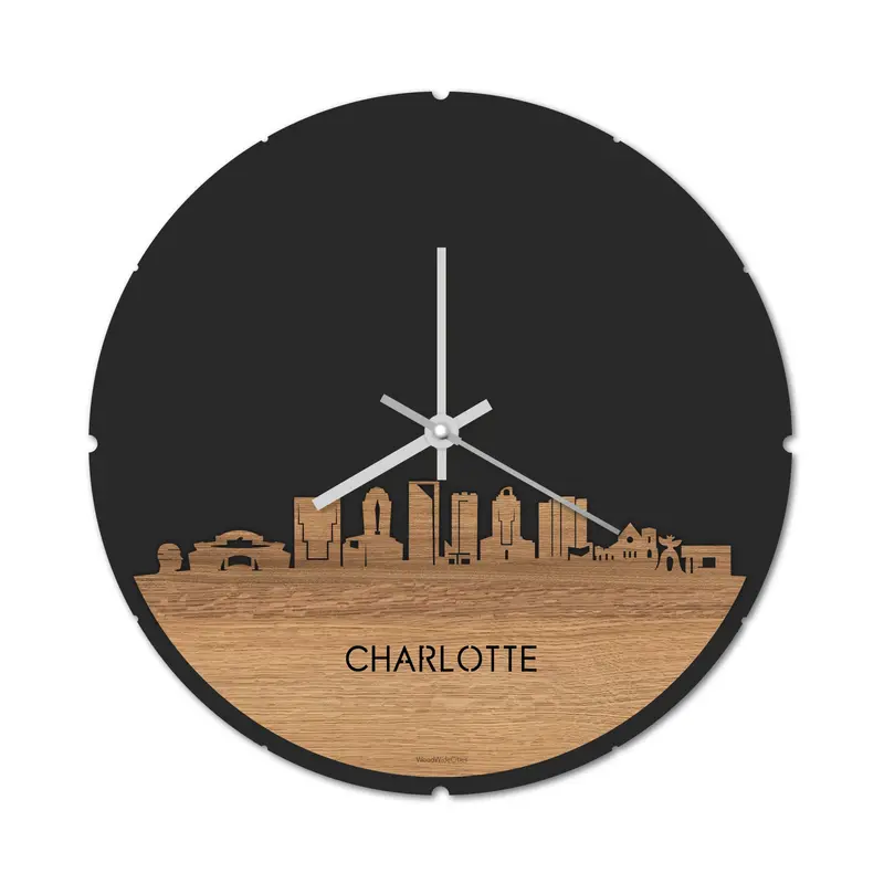 Skyline Klok Rond Charlotte Eiken