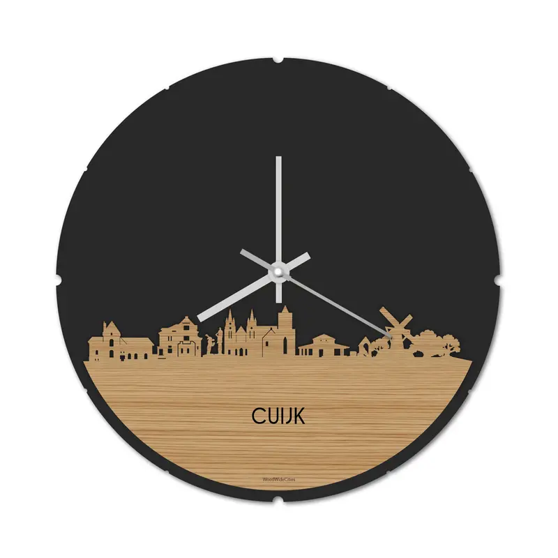 Skyline Klok Rond Cuijk Bamboe