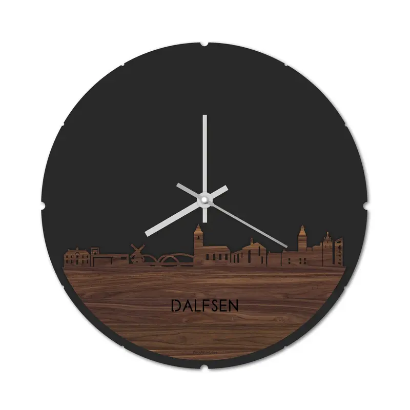 Skyline Klok Rond Dalfsen Noten