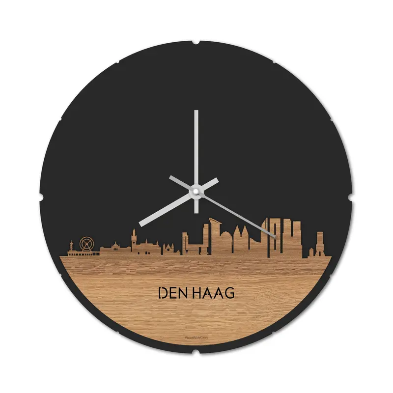 Skyline Klok Rond Den Haag Eiken