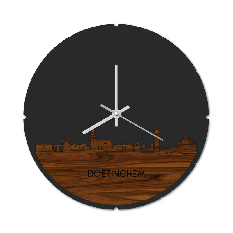 Skyline Klok Rond Doetinchem Palissander