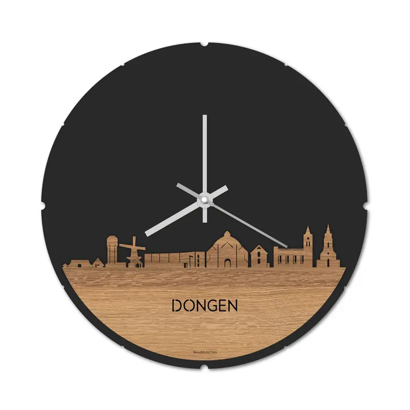 Skyline Klok Rond Dongen Eiken