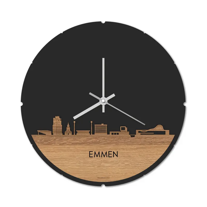 Skyline Klok Rond Emmen Eiken