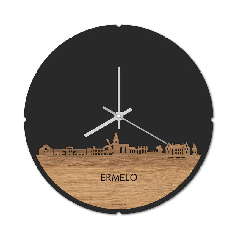 Skyline Klok Rond Ermelo Eiken
