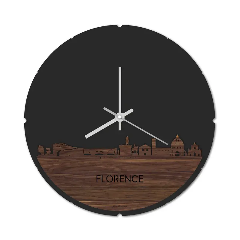 Skyline Klok Rond Florence Noten