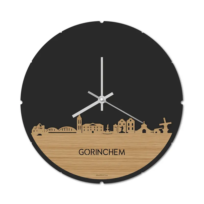 Skyline Klok Rond Gorinchem Bamboe