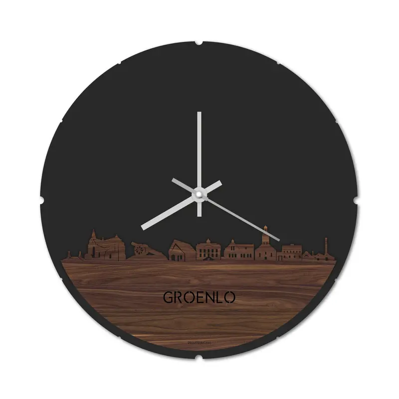 Skyline Klok Rond Groenlo Noten