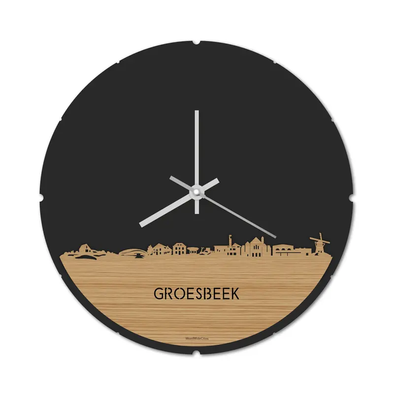 Skyline Klok Rond Groesbeek Bamboe