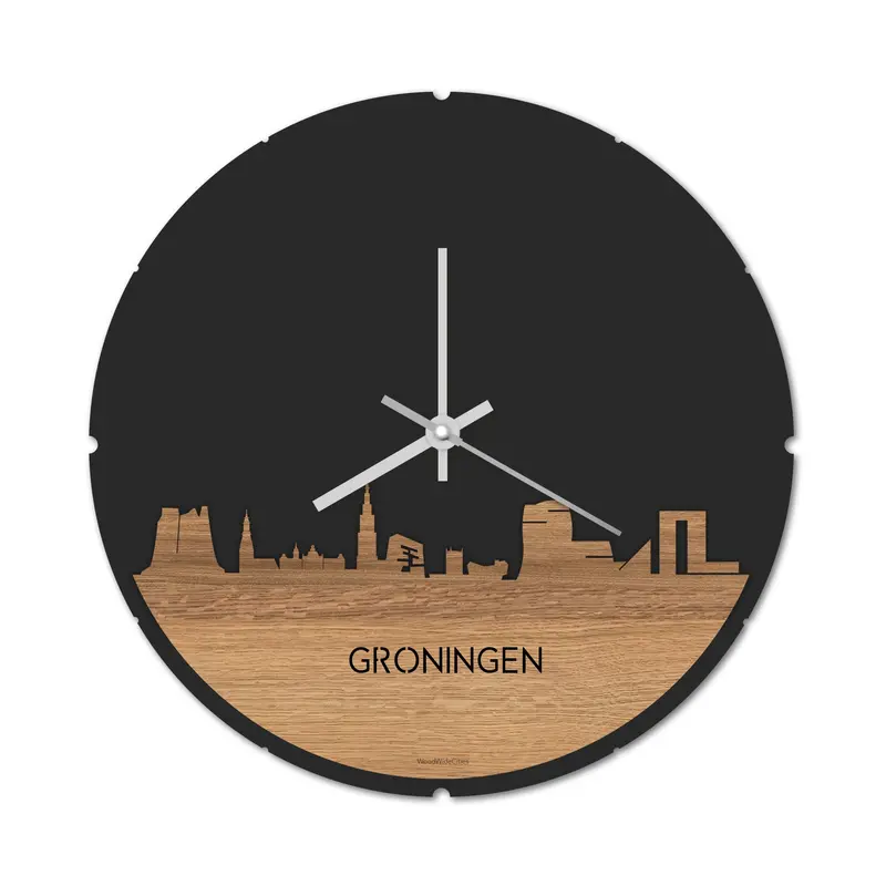 Skyline Klok Rond Groningen Eiken