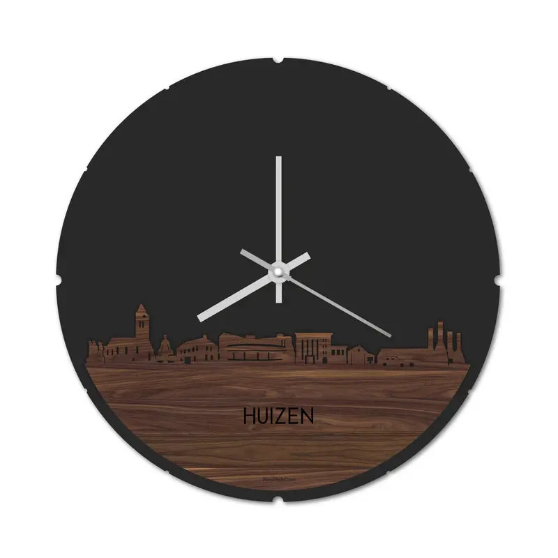 Skyline Klok Rond Huizen Noten