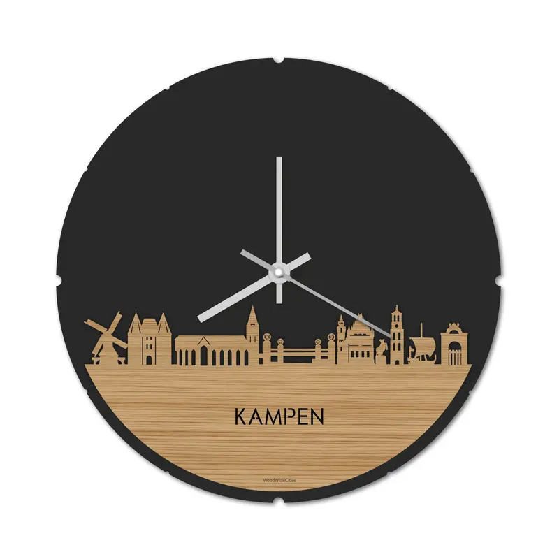 Skyline Klok Rond Kampen Bamboe