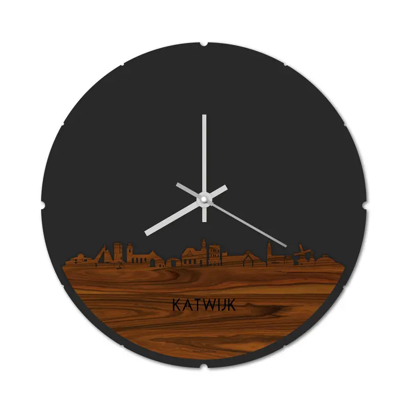 Skyline Klok Rond Katwijk Palissander