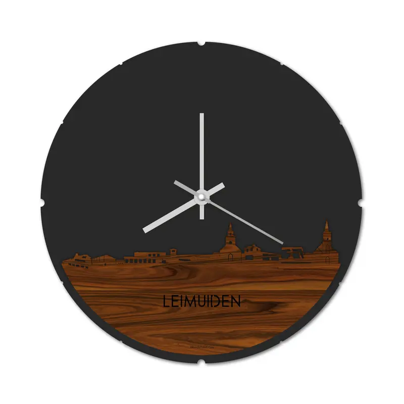 Skyline Klok Rond Leimuiden Palissander