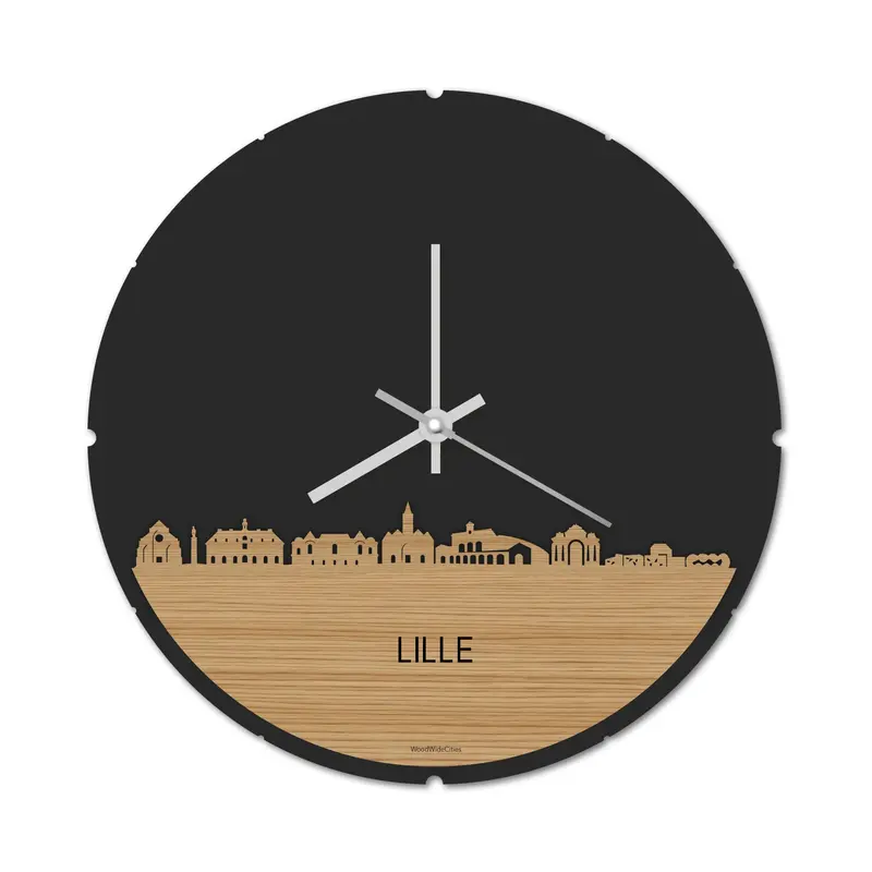 Skyline Klok Rond Lille Bamboe