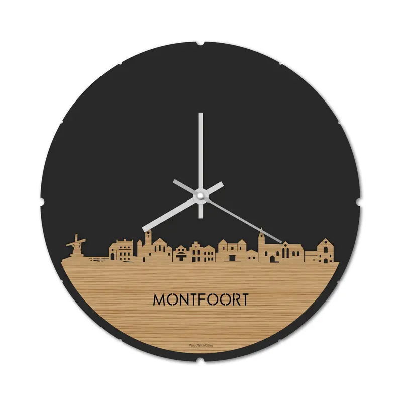 Skyline Klok Rond Montfoort Bamboe