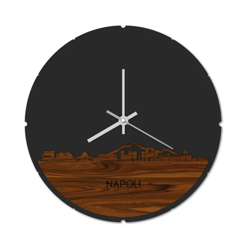 Skyline Klok Rond Napoli Palissander