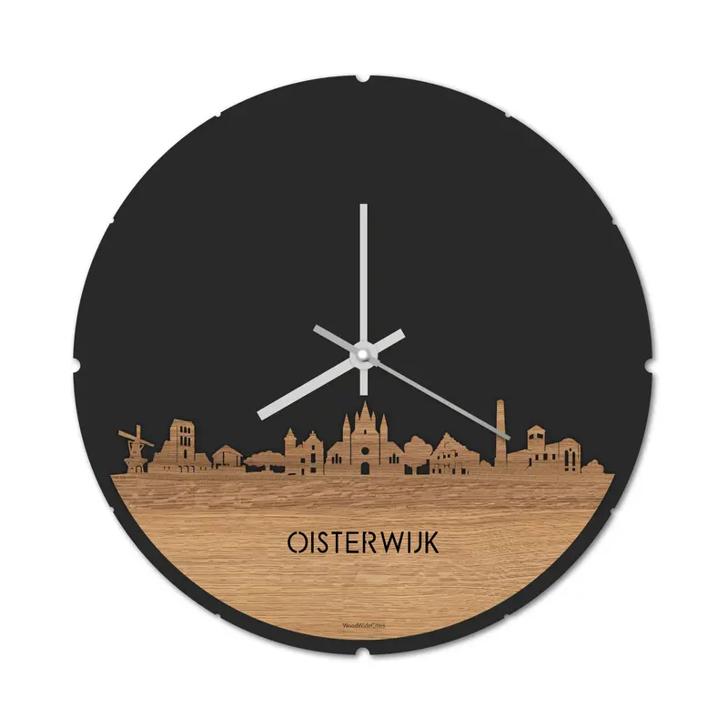 Skyline Klok Rond Oisterwijk Eiken