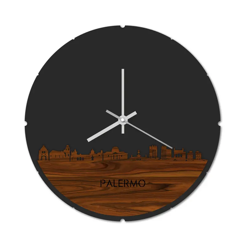 Skyline Klok Rond Palermo Palissander
