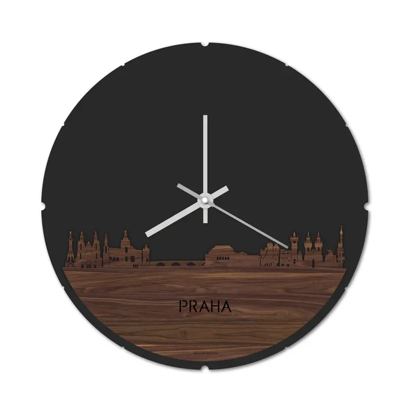 Skyline Klok Rond Praha Noten