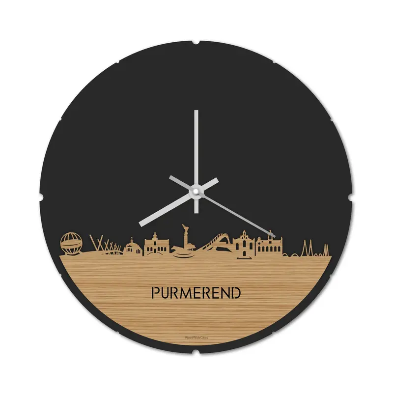 Skyline Klok Rond Purmerend Bamboe