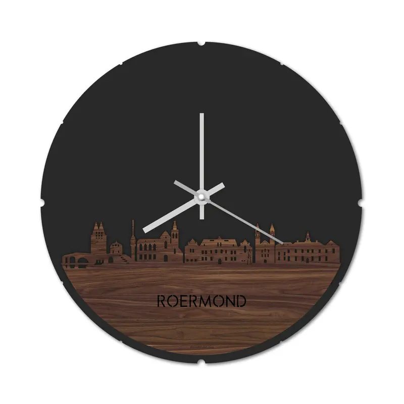 Skyline Klok Rond Roermond Noten