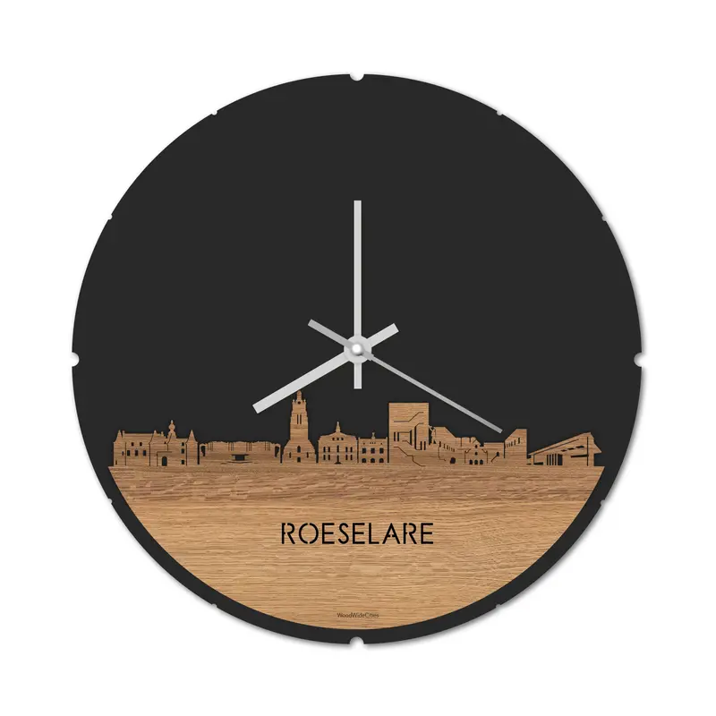 Skyline Klok Rond Roeselare Eiken