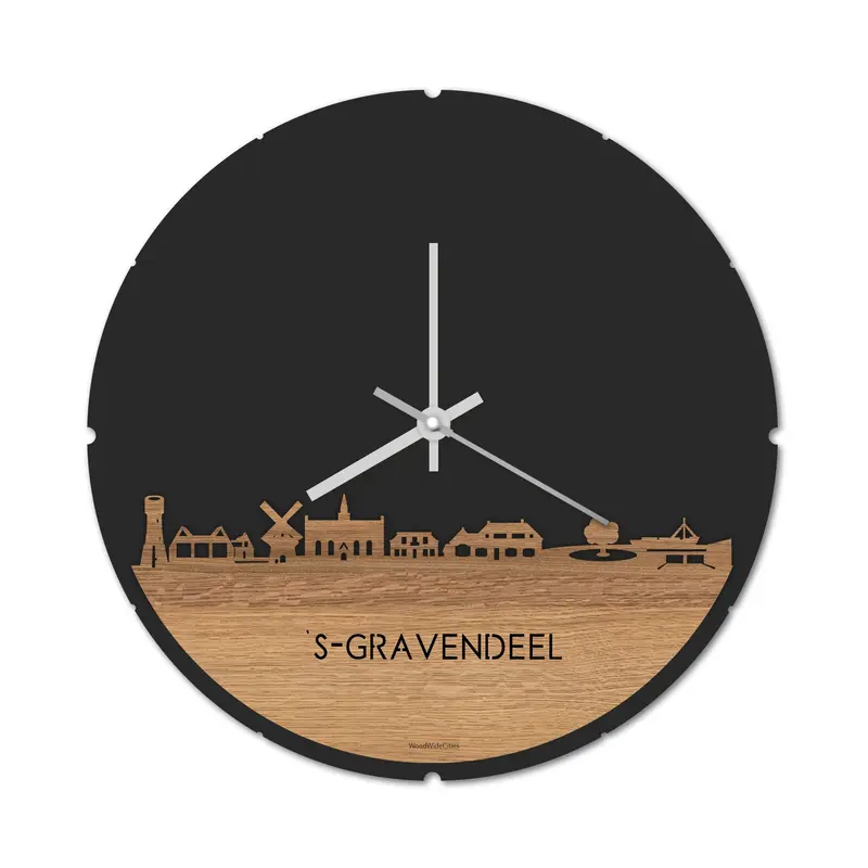 Skyline Klok Rond 's-Gravendeel Eiken