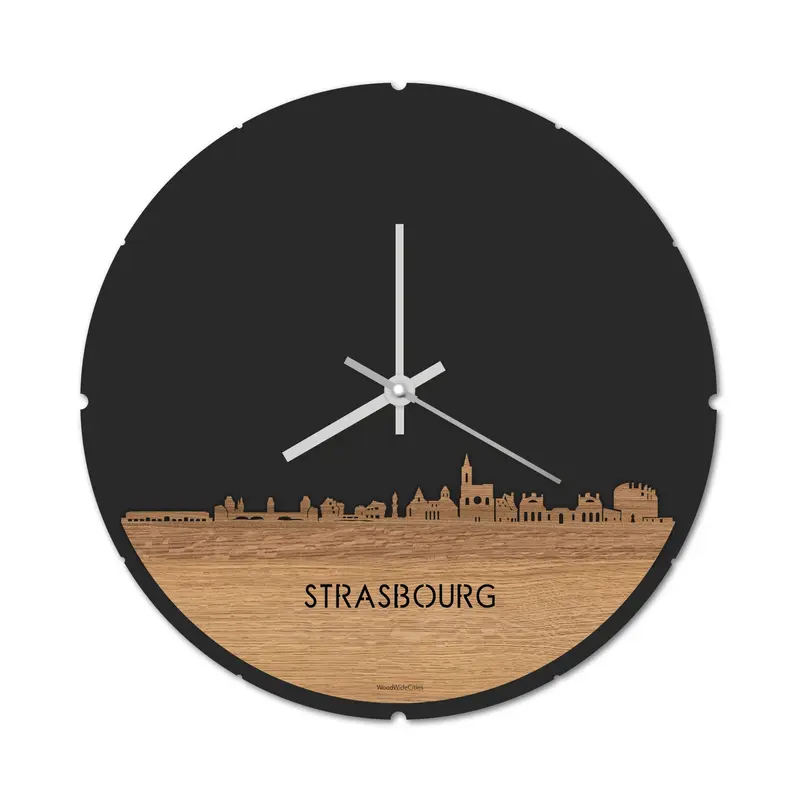 Skyline Klok Rond Strasbourg Eiken