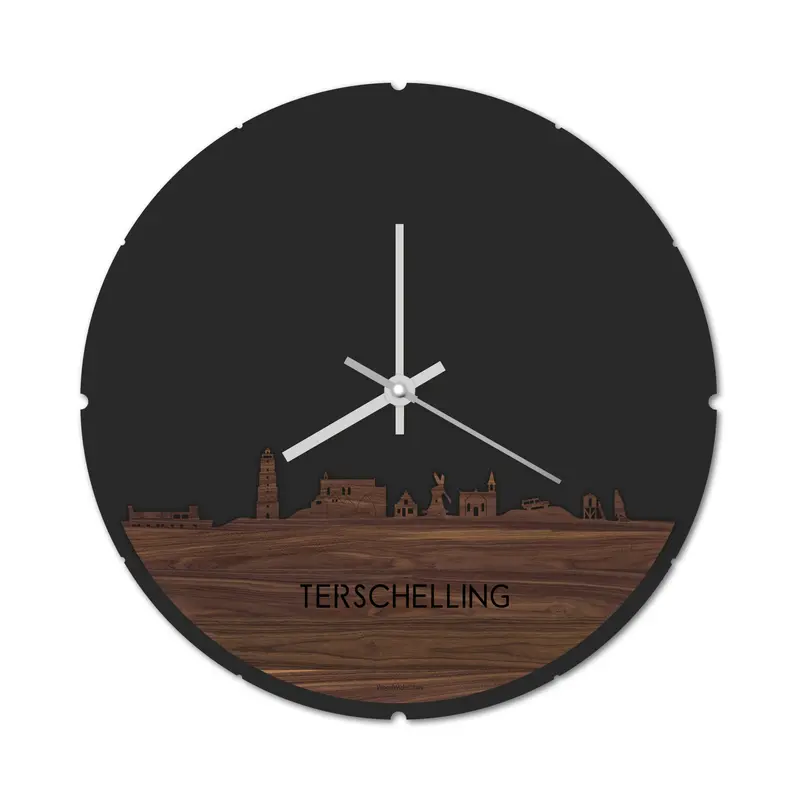 Skyline Klok Rond Terschelling Noten