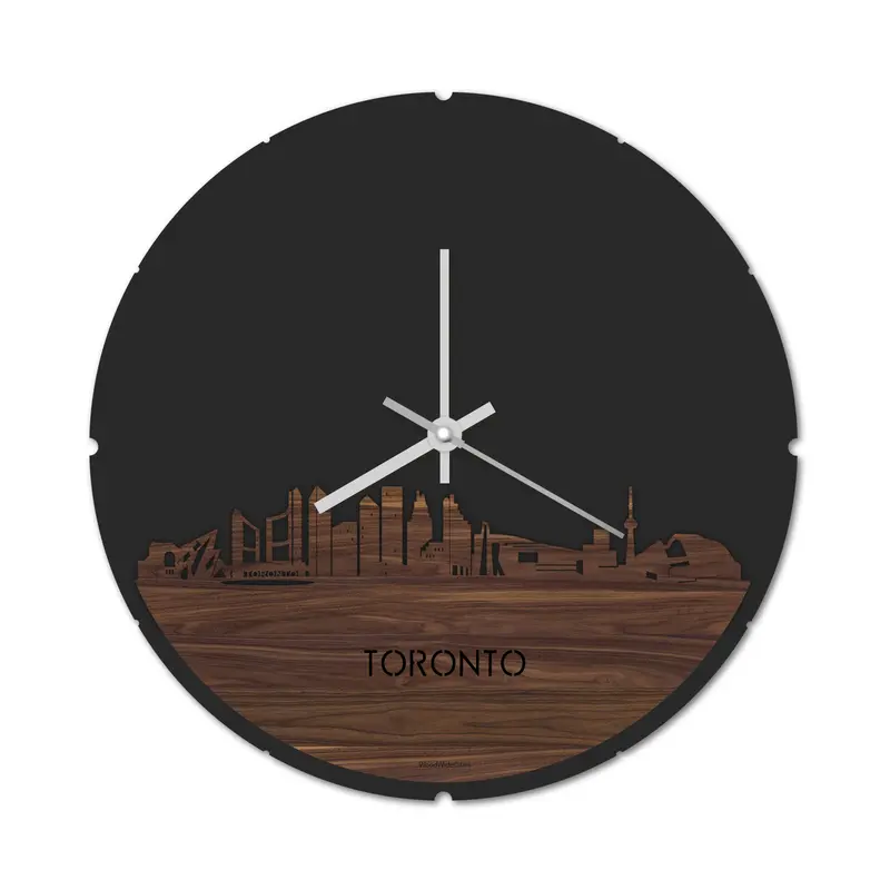 Skyline Klok Rond Toronto Noten