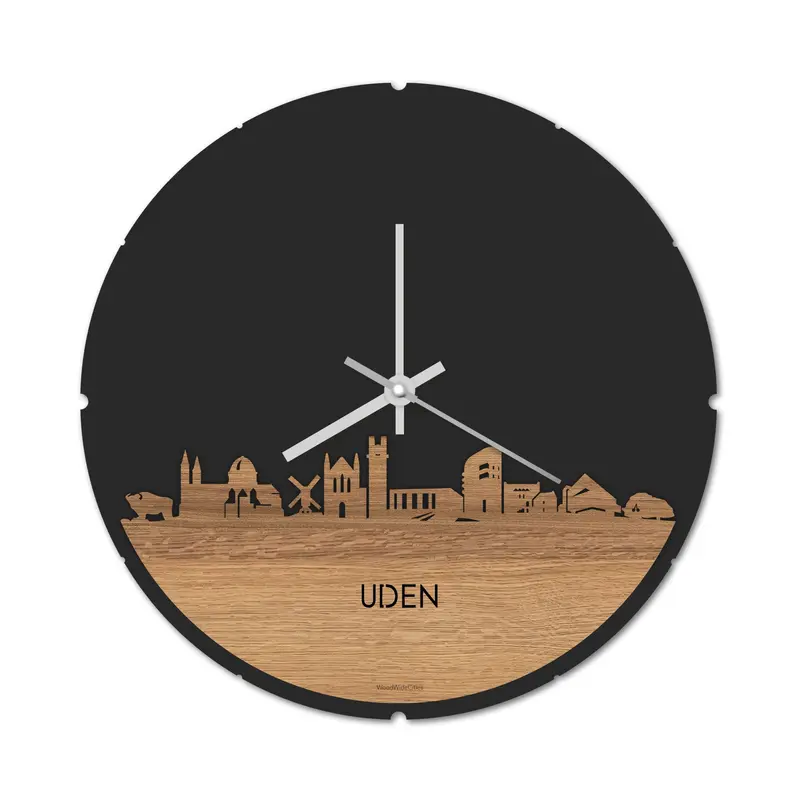 Skyline Klok Rond Uden Eiken