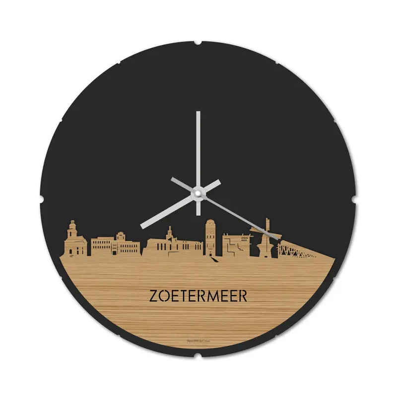 Skyline Klok Rond Zoetermeer Bamboe