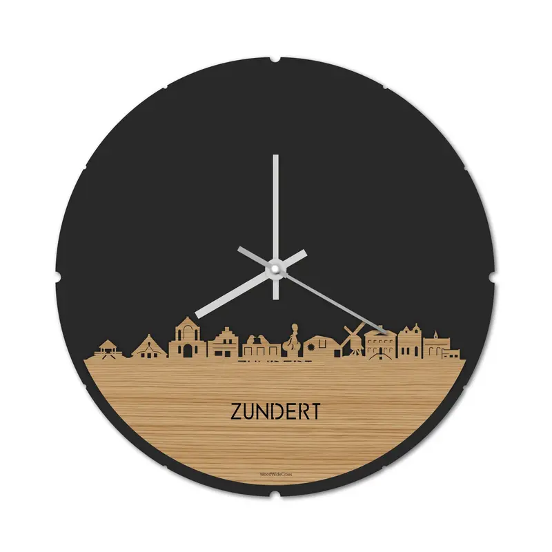 Skyline Klok Rond Zundert Bamboe