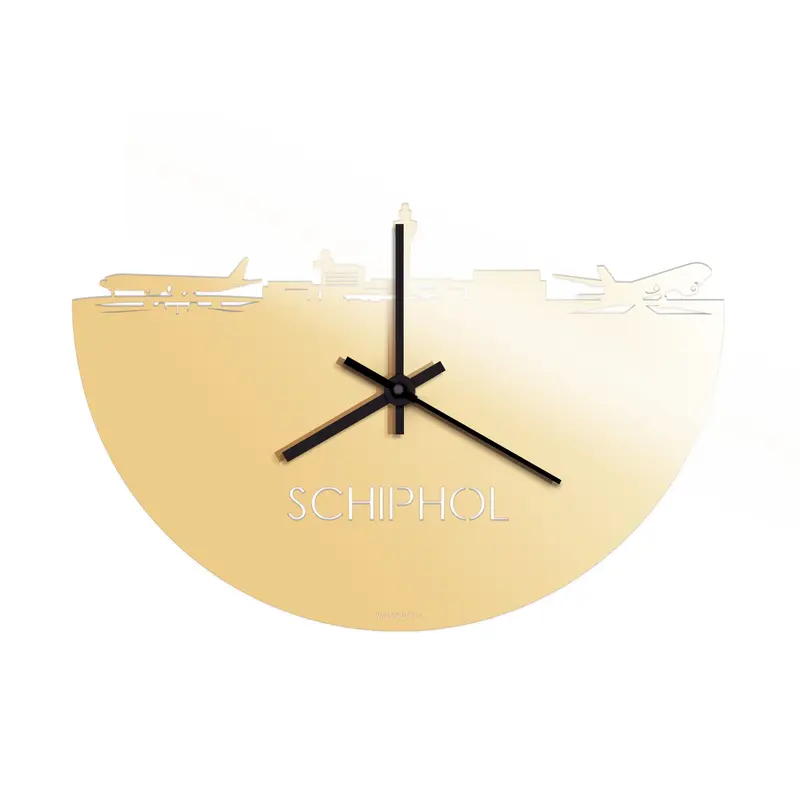 Skyline Klok Schiphol Goud Metallic