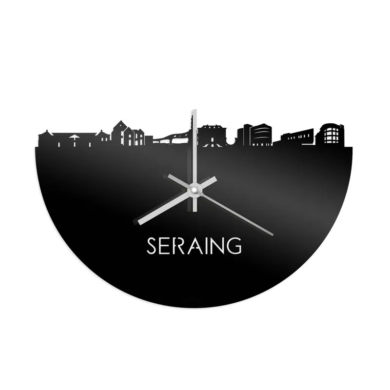 Skyline Klok Seraing Zwart Glanzend