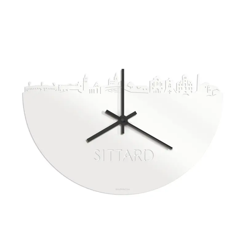 Skyline Klok Sittard Wit Glanzend