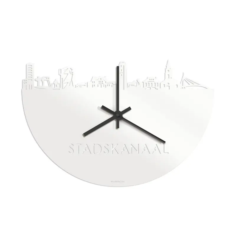 Skyline Klok Stadskanaal Wit Glanzend