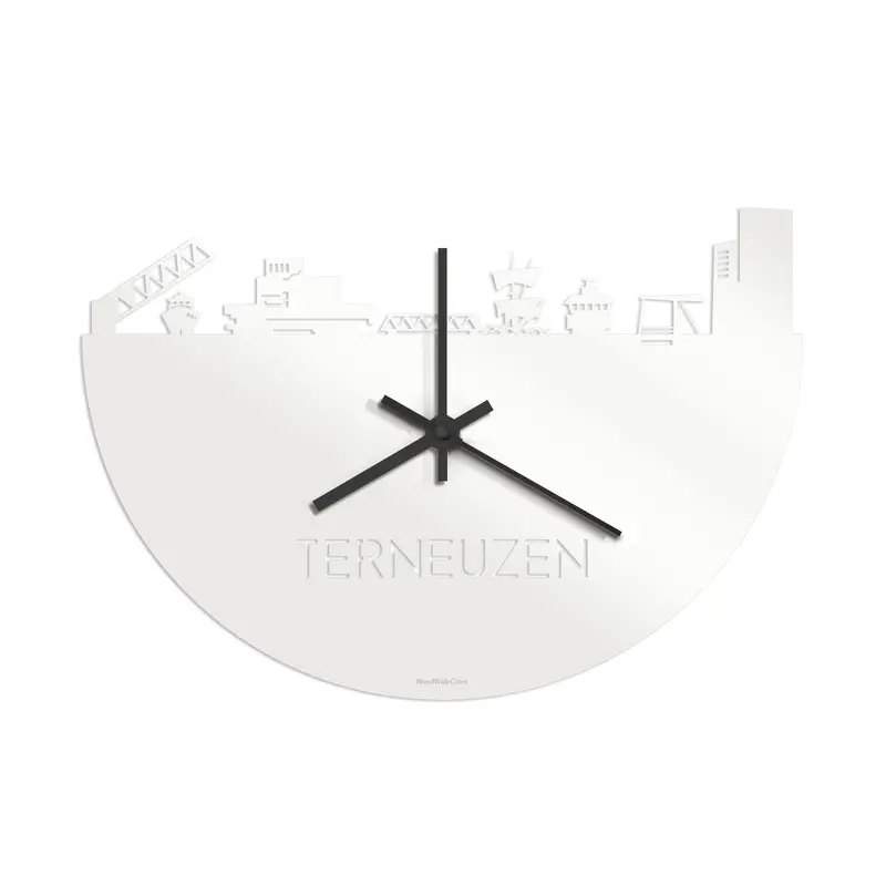 Skyline Klok Terneuzen Wit Glanzend