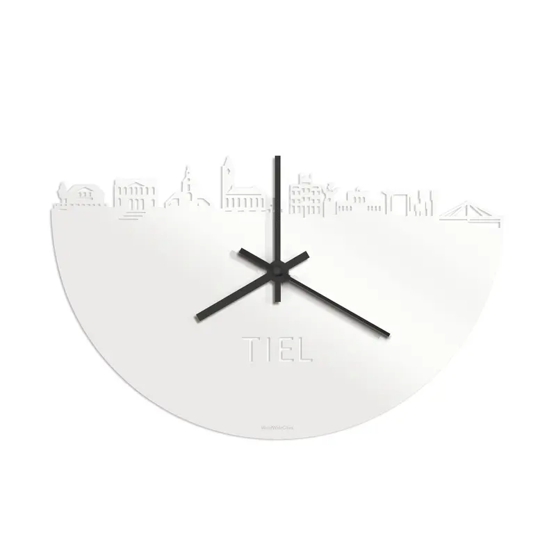 Skyline Klok Tiel Wit Glanzend