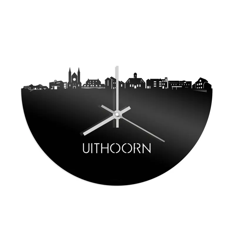 Skyline Klok Uithoorn Zwart Glanzend