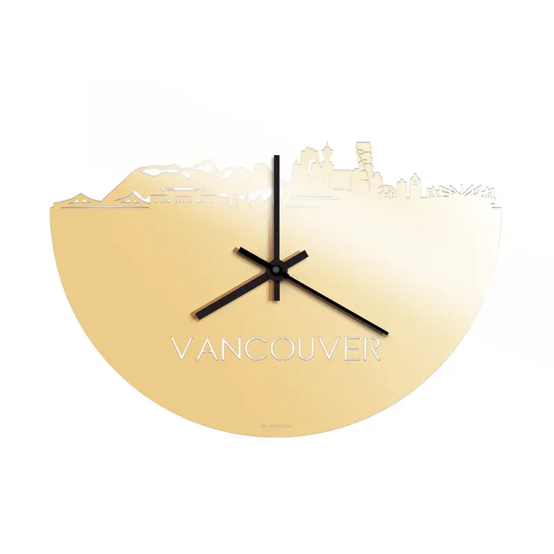 Skyline Klok Vancouver Goud Metallic