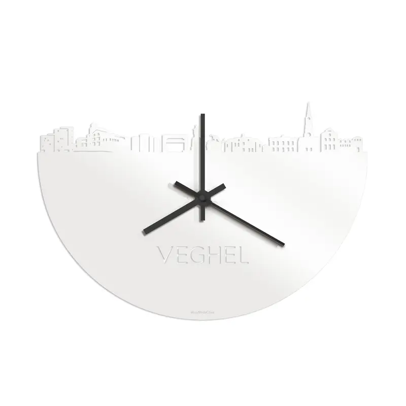 Skyline Klok Veghel Wit Glanzend