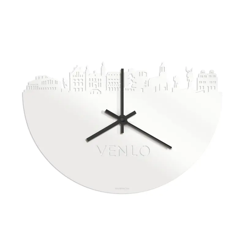 Skyline Klok Venlo Wit Glanzend